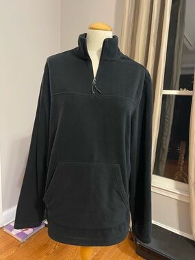 Goodfellow & Co Black Quarter-Zip Fleece Pullover
